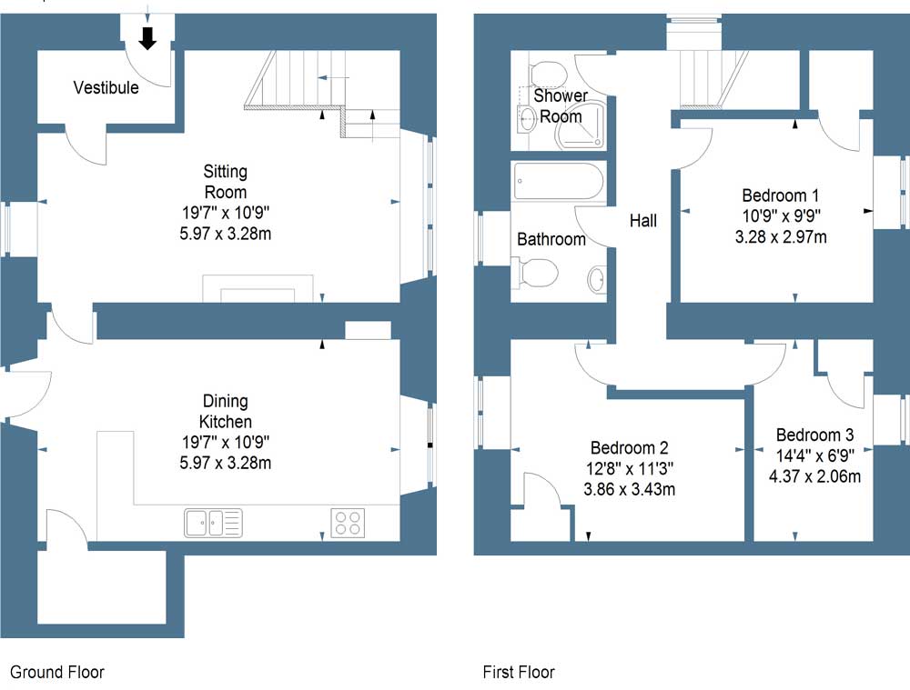 Farm Cottage 1 Floorplan